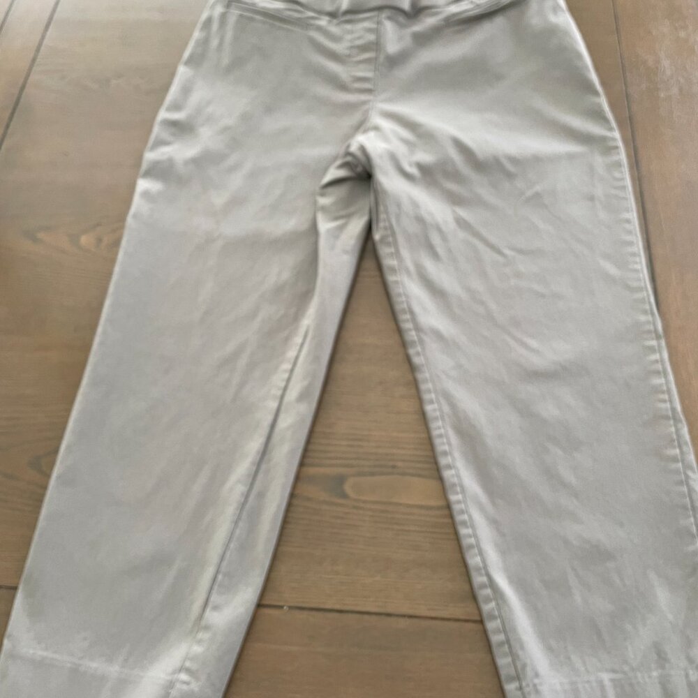 Womens Capris Light Gray/Beige Size 14